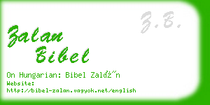 zalan bibel business card